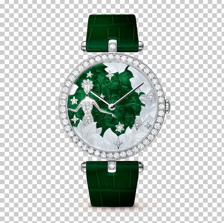 Van Cleef & Arpels Watch Jewellery Clock Virgo PNG, Clipart, Clock, Clock Face, Colored Gold, Dial, Emerald Free PNG Download