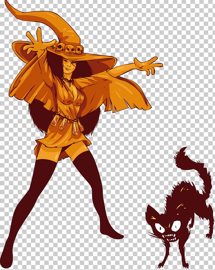 Halloween Jack-o'-lantern Witch PNG, Clipart, Animation, Art, Cartoon, Computer Wallpaper, Costume Party Free PNG Download