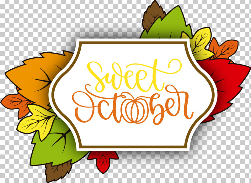 Sweet October October Autumn PNG, Clipart, Autumn, Cartoon, Fall, Floral Design, Maple Leaf Free PNG Download