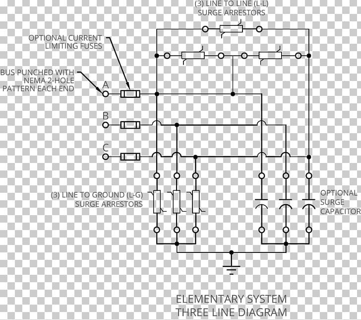 Wiring Diagram Circuit Diagram Electrical Wires & Cable Surge Protector PNG, Clipart, Angle, Area, Black And White, Diagram, Drawing Free PNG Download