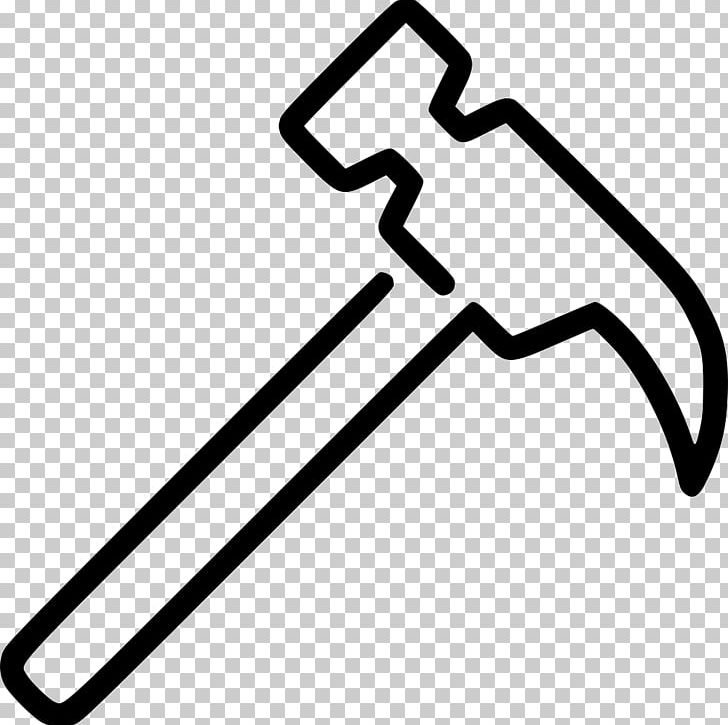 Hammer Tool Computer Icons Building PNG, Clipart, Angle, Area, Black, Black And White, Building Free PNG Download