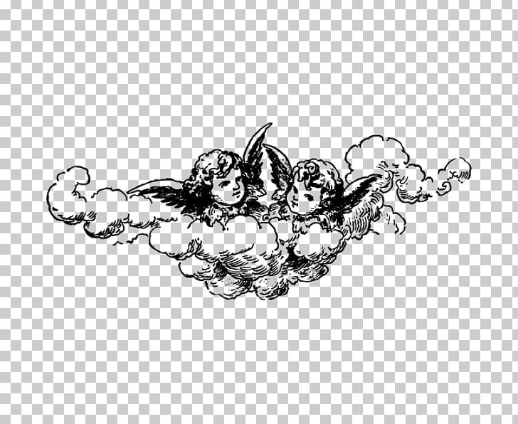 Cherub Angel Cupid Drawing Stock Photography PNG, Clipart, Angel, Black And White, Body Jewelry, Cherub, Child Free PNG Download