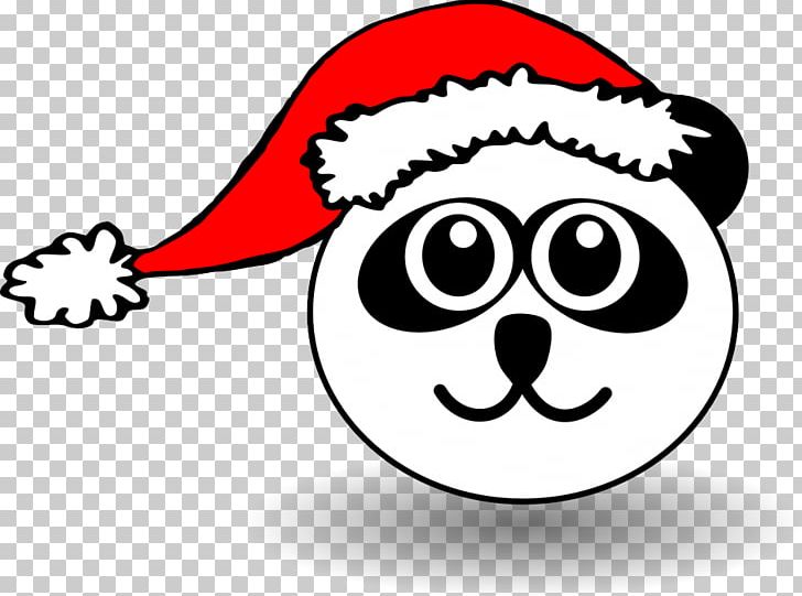 Giant Panda Santa Claus Red Panda Christmas PNG, Clipart, Black And White, Christmas, Christmas Ornament, Cuteness, Fictional Character Free PNG Download