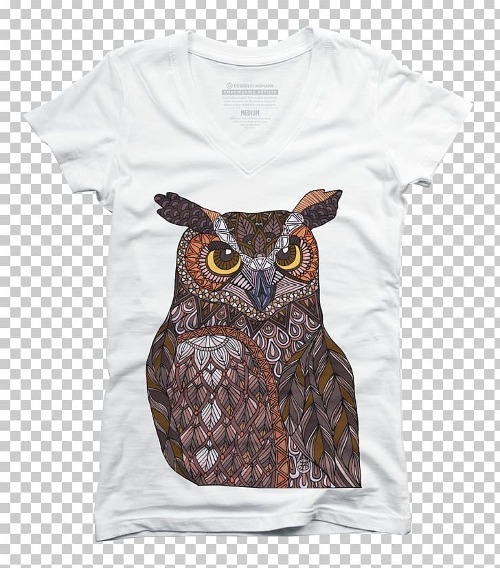 Great Horned Owl T-shirt Sleeve Blouse PNG, Clipart, Animals, Beak, Bird, Bird Of Prey, Blouse Free PNG Download