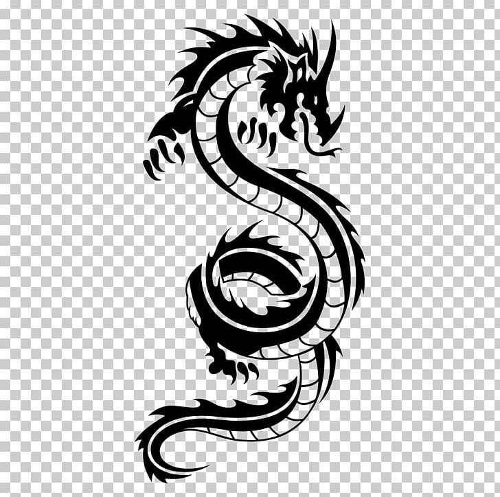 Wall Decal Sticker Mural PNG, Clipart, Art, Black And White, Chinese Dragon, Decal, Decorative Arts Free PNG Download