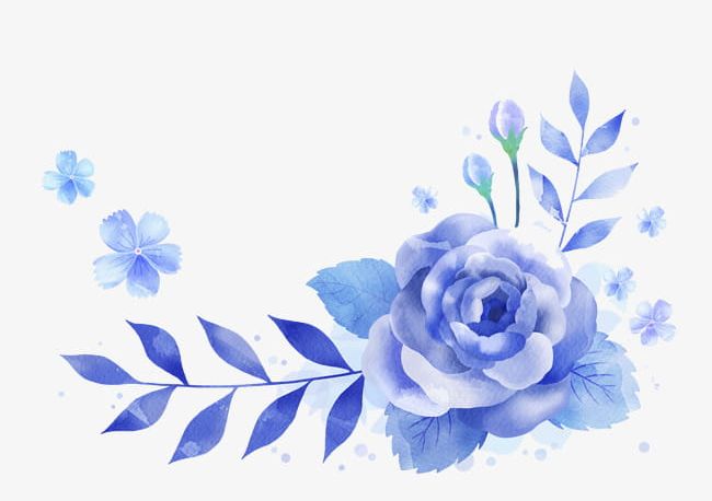 Blue Floral Decoration Borders PNG, Clipart, Blue, Blue Clipart, Borders Clipart, Decoration, Decoration Clipart Free PNG Download