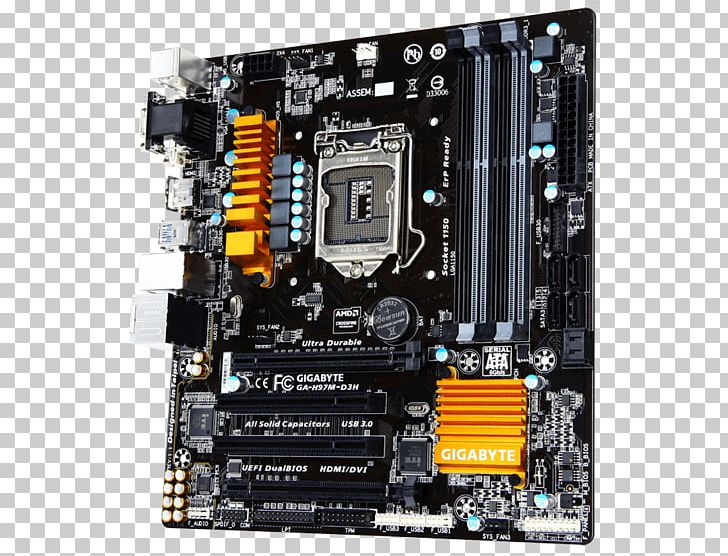 Intel Motherboard LGA 1150 Gigabyte GA-Z97M-D3H Gigabyte Technology PNG, Clipart, Atx, Computer Hardware, Electronic Component, Electronic Device, Electronics Free PNG Download