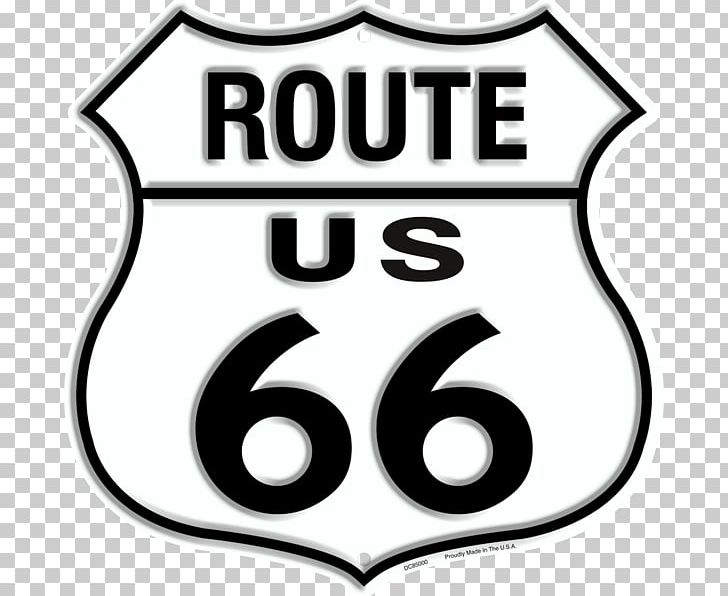 U.S. Route 66 Road Brand Logo PNG, Clipart, Area, Black And White, Brand, Line, Logo Free PNG Download