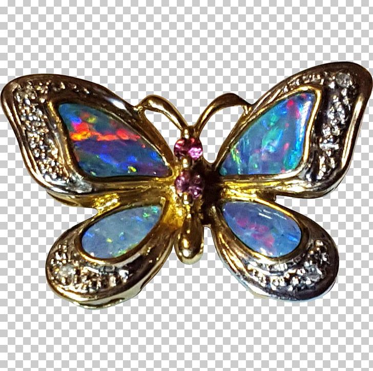 Opal Butterfly Brooch Charms & Pendants Necklace PNG, Clipart, Antique, Body Jewellery, Body Jewelry, Brooch, Butterfly Free PNG Download