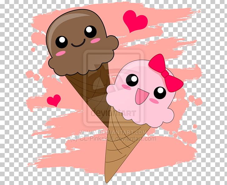 Ice Cream Cones Kavaii Sugar Vanilla Ice Cream PNG, Clipart, Anime, Art, Cartoon, Cone, Dairy Products Free PNG Download