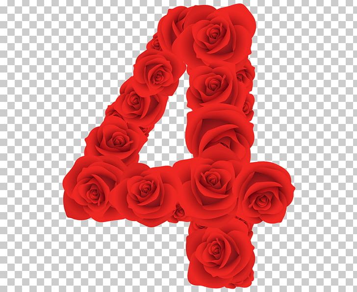 Red Roses Four Number PNG, Clipart, Miscellaneous, Red Roses Numbers Free PNG Download