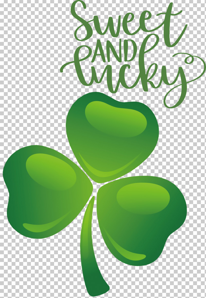 Sweet And Lucky St Patricks Day PNG, Clipart, Chemical Symbol, Fruit, Green, Leaf, Logo Free PNG Download