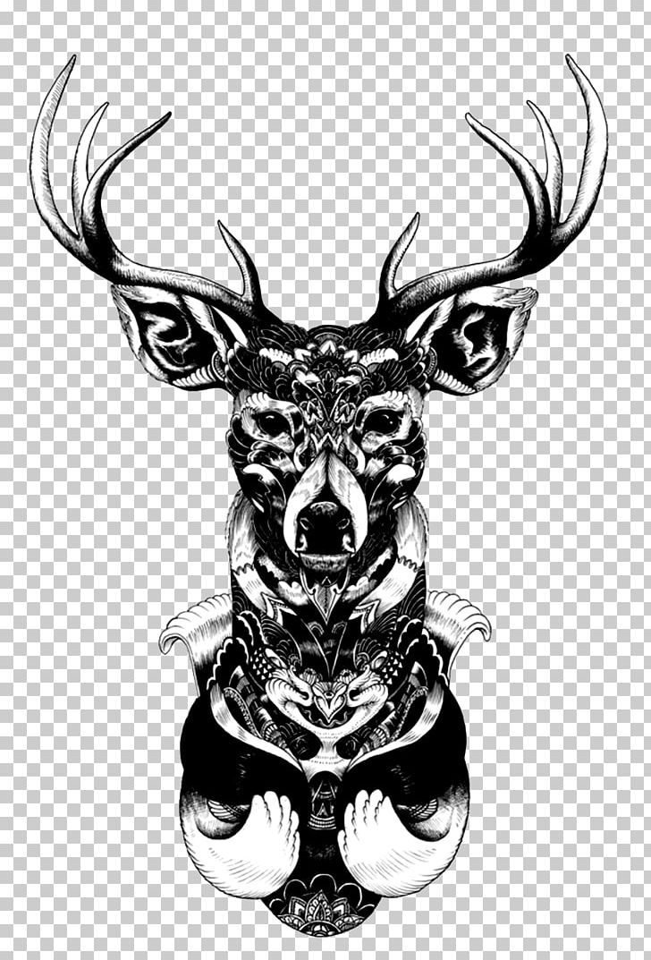Artist Drawing Illustrator PNG, Clipart, Antler, Art, Art, Black And White, Cartoon Free PNG Download
