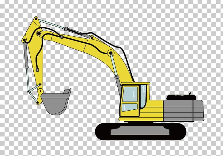 Caterpillar Inc. Excavator Machine PNG, Clipart, Angle, Automotive Design, Bucket, Cartoon, Cartoon Excavator Free PNG Download