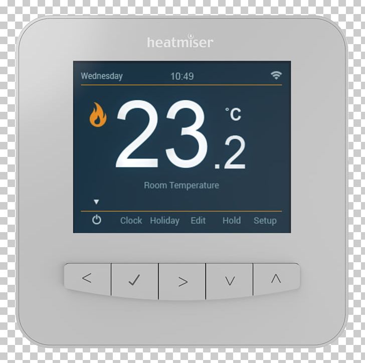 Smart Thermostat Programmable Thermostat Central Heating Heatmiser PNG, Clipart, Brand, Central Heating, Control System, Electronics, Heating System Free PNG Download