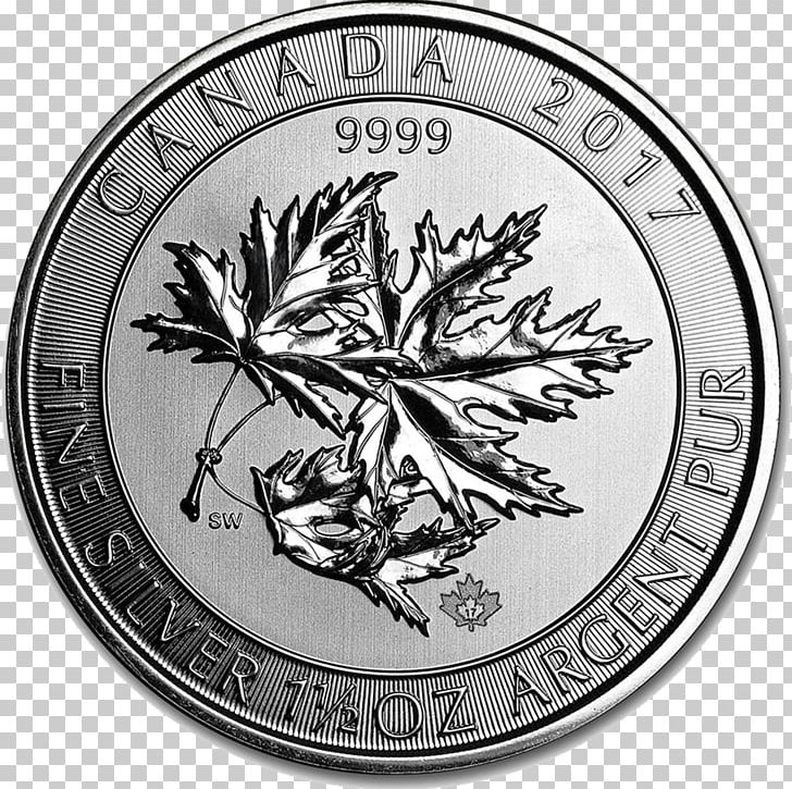 Canadian Silver Maple Leaf Canadian Gold Maple Leaf Ounce PNG, Clipart, Apmex, Black And White, Bullion Coin, Canadian Gold Maple Leaf, Canadian Maple Leaf Free PNG Download