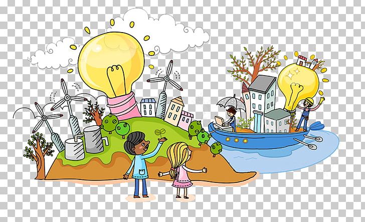 Wind Turbine Wind Power Solar Updraft Tower PNG, Clipart, Area, Art, Cartoon, Concept, Digital Illustration Free PNG Download
