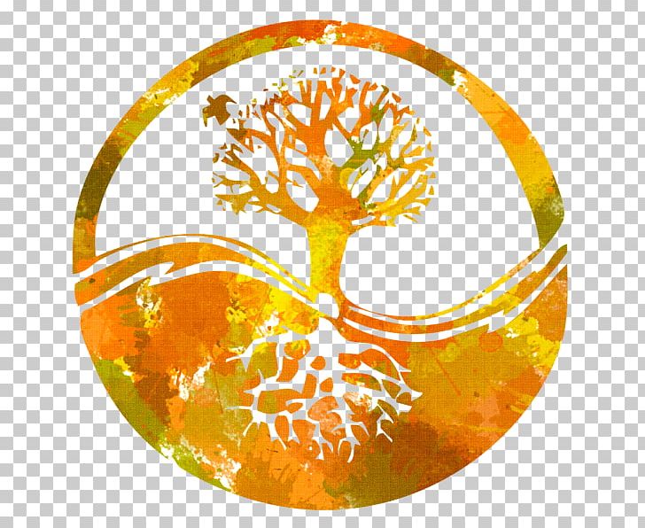 Yin And Yang Tree Symbol PNG, Clipart, Black And White, Circle, Drawing, Idea, Orange Free PNG Download