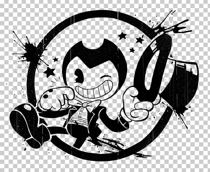 Bendy And The Ink Machine Decal Sticker Video Game PNG, Clipart, Art, Artwork, Bendy And The Ink Machine, Black, Black And White Free PNG Download