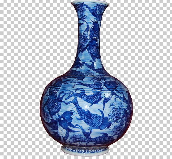 Blue And White Pottery Vase Porcelain Cobalt Blue PNG, Clipart, Artifact, Blue, Blue And White Porcelain, Blue And White Pottery, Ceramic Free PNG Download