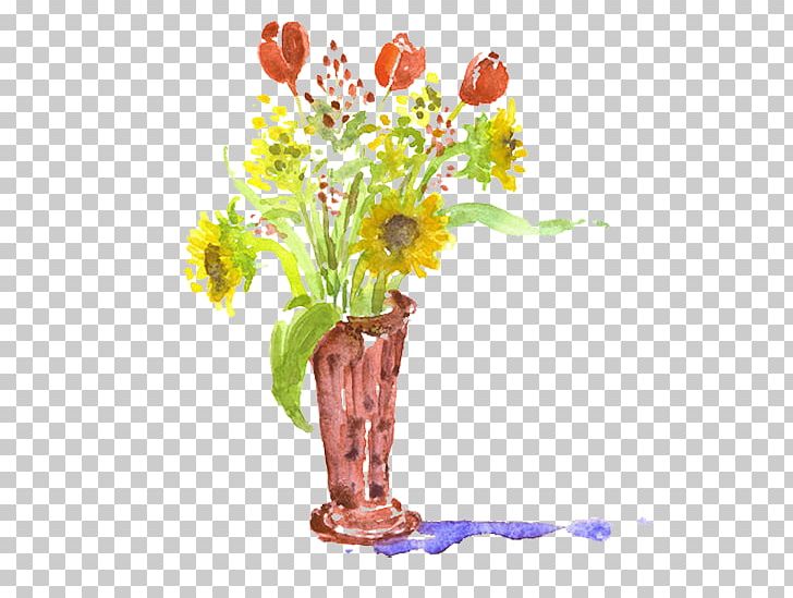 Floral Design Cut Flowers Vase PNG, Clipart, Artificial Flower, Brown, Chrysanths, Common Sunflower, Designer Free PNG Download