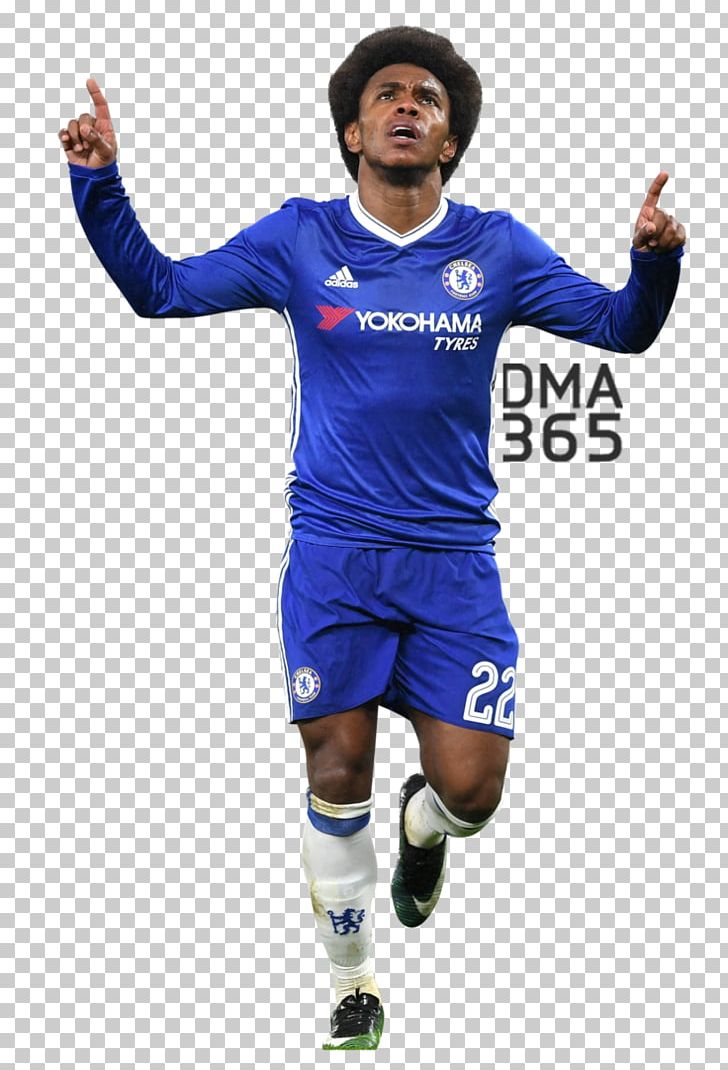 Willian Chelsea F.C. Football Player Jersey PNG, Clipart, Blue, Chelsea Fc, Clothing, Football, Football Player Free PNG Download