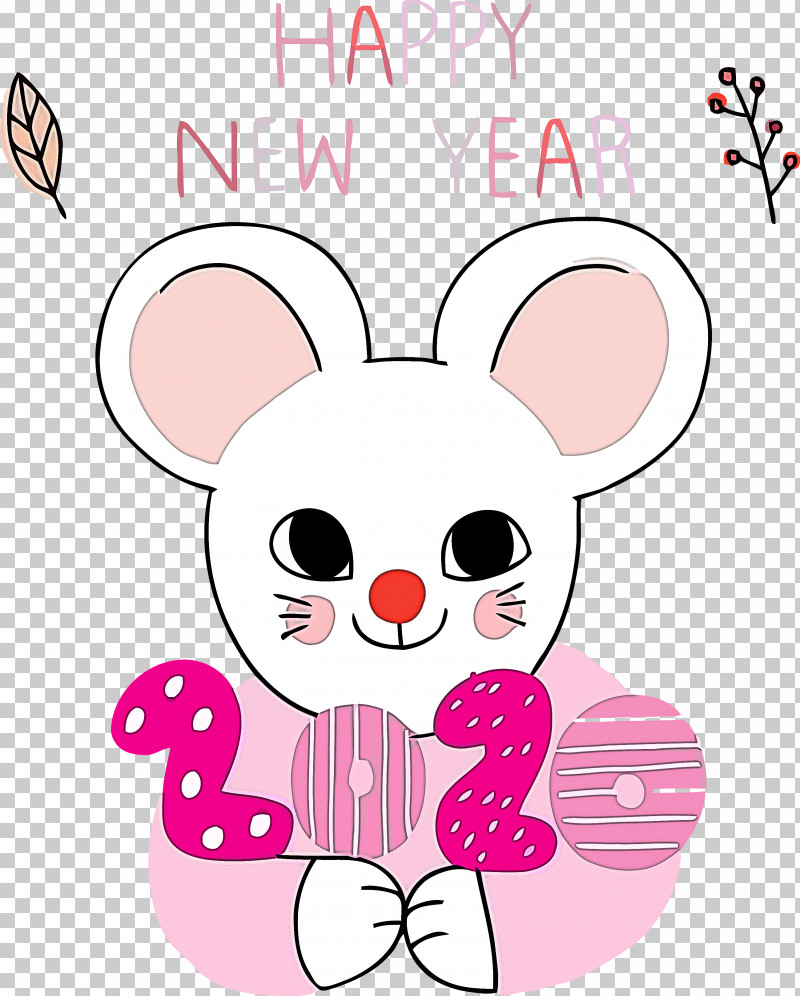 Happy New Year 2020 New Years 2020 2020 PNG, Clipart, 2020, Animal Figure, Cartoon, Ear, Easter Bunny Free PNG Download