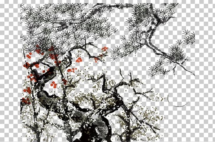 Ink Wash Painting Chinese Painting Inkstick PNG, Clipart, Branch, Chinese Painting, Chinese Style, Flower, Flowers Free PNG Download