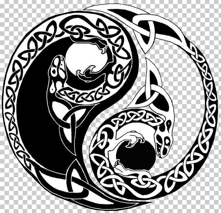 Yin And Yang Celts Tattoo Celtic Knot PNG, Clipart, Art, Black And White, Celtic Cross, Celts, Circle Free PNG Download