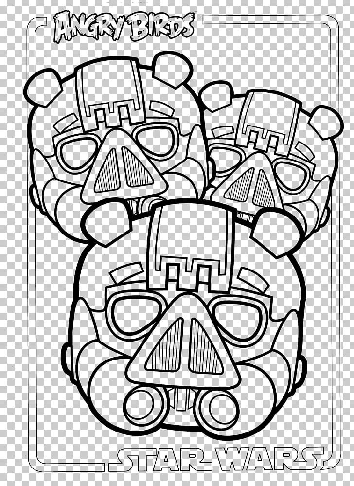 Angry Birds Star Wars Coloring Book Line Art Drawing PNG, Clipart, Angle, Angry Birds, Angry Birds Star Wars, Area, Art Free PNG Download