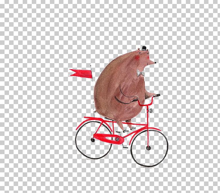 Bicycle Bear Drawing Illustration PNG, Clipart, Animals, Anthropomorphic, Car, Cartoon, Cartoon Pig Free PNG Download