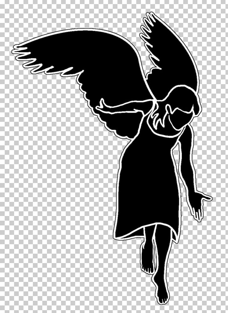 Silhouette Cherub Angel PNG, Clipart, Angel, Art, Beak, Bird, Black And White Free PNG Download