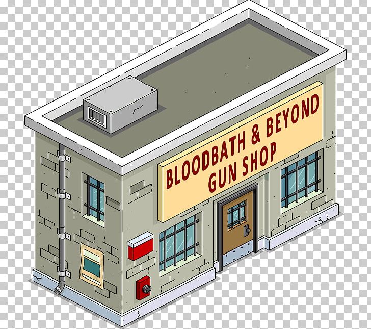 The Simpsons: Tapped Out Gun Shop Game Facade Gun Control PNG, Clipart, Blood, Building, Cahill, Elevation, Facade Free PNG Download