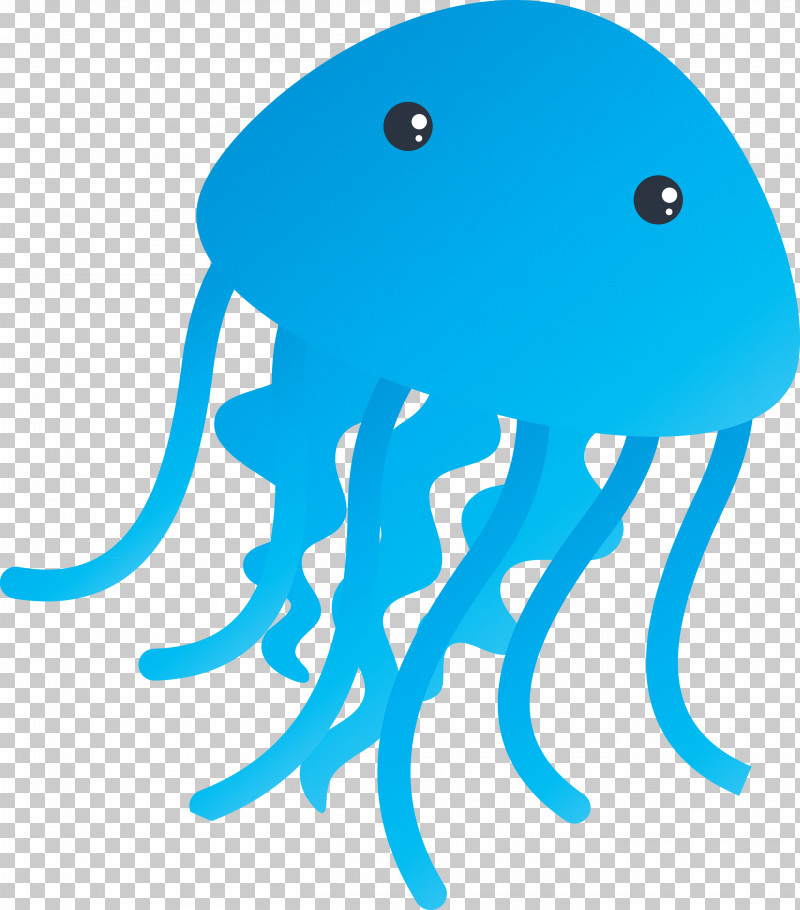 Octopus Turquoise Jellyfish Cartoon Cnidaria PNG, Clipart, Cartoon, Cnidaria, Jellyfish, Octopus, Smile Free PNG Download