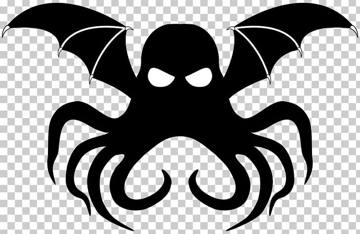 Cthulhu Symbol PNG, Clipart, Bat, Black, Black And White, Character, Clip Art Free PNG Download