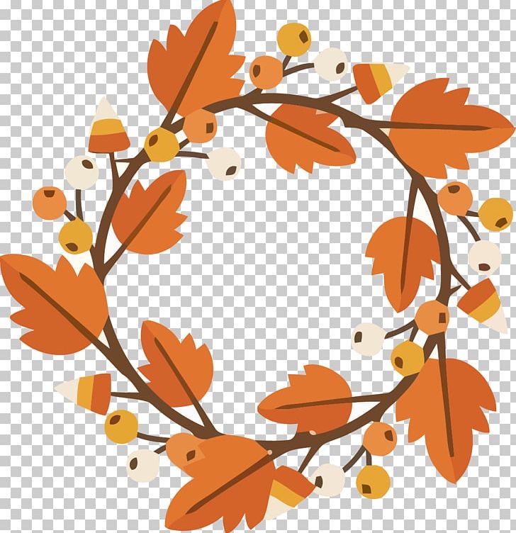 Autumn Wreath PNG, Clipart, Advent Wreath, Artwork, Autumn, Autumn Leaf Color, Branch Free PNG Download
