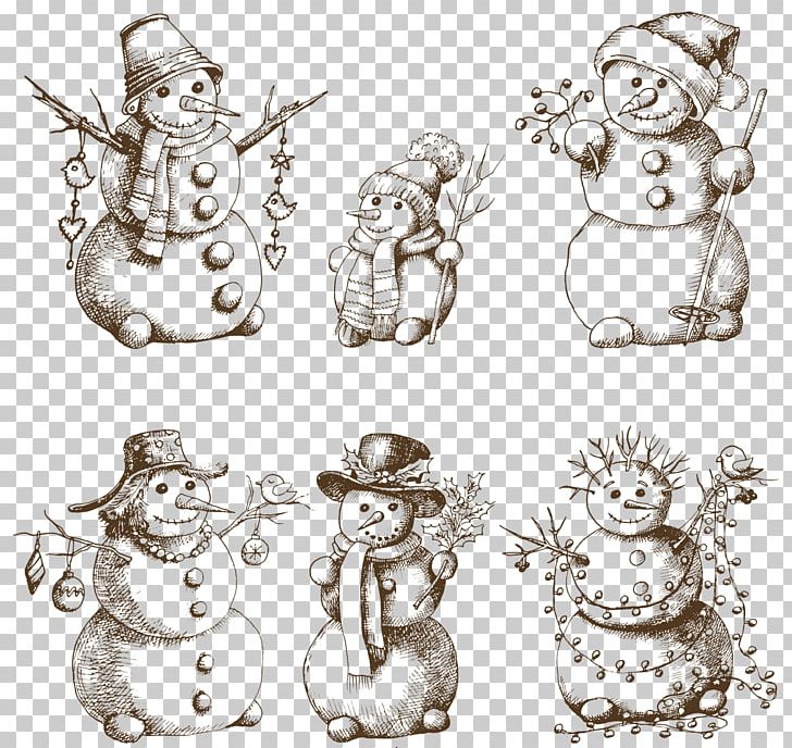 Christmas Snowman PNG, Clipart, Adobe Illustrator, Art, Black And White, Body Jewelry, Encapsulated Postscript Free PNG Download