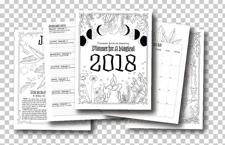 600 Coloring Book Of Shadows Planner For A Magical 2018 Free Images