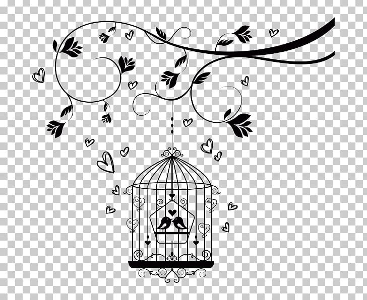Wall Decal Photography Sticker PNG, Clipart, Area, Art, Birdcage, Black, Black And White Free PNG Download