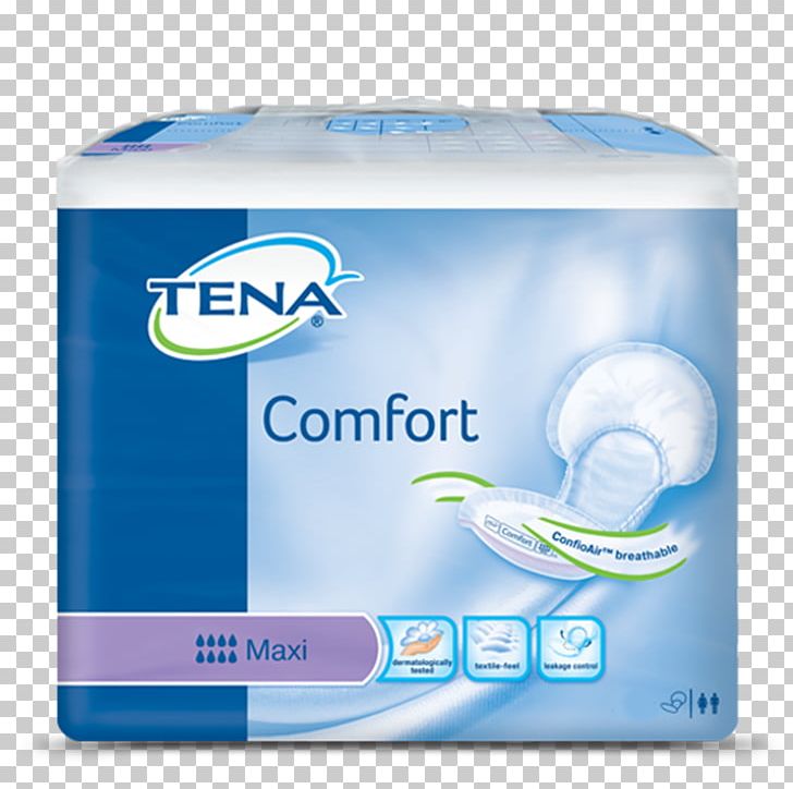 TENA Incontinence Pad Urinary Incontinence Comfort Health Care PNG, Clipart, Absorption, Brand, Comfort, Disposable, Fecal Incontinence Free PNG Download