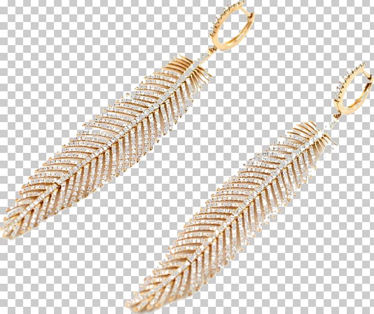 Earring Jewellery Diamond Gold Feather PNG, Clipart, Chain, Danish Krone, Diamond, Earring, Earrings Free PNG Download