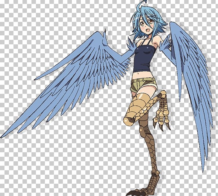 Monster Musume Harpy Drawing PNG, Clipart, Action Figure, Angel, Anime, Beak, Bird Free PNG Download