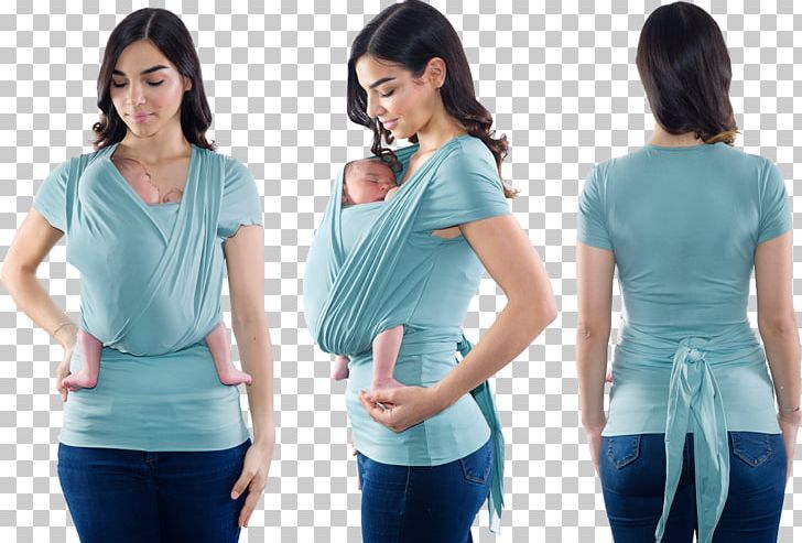 T-shirt Baby Sling Infant Neonate Sleeve PNG, Clipart, Abdomen, Aqua, Arm, Baby Sling, Babywearing Free PNG Download