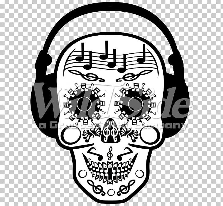 Headphones Skull Headgear PNG, Clipart, Audio, Audio Equipment, Black And White, Bone, Electronics Free PNG Download