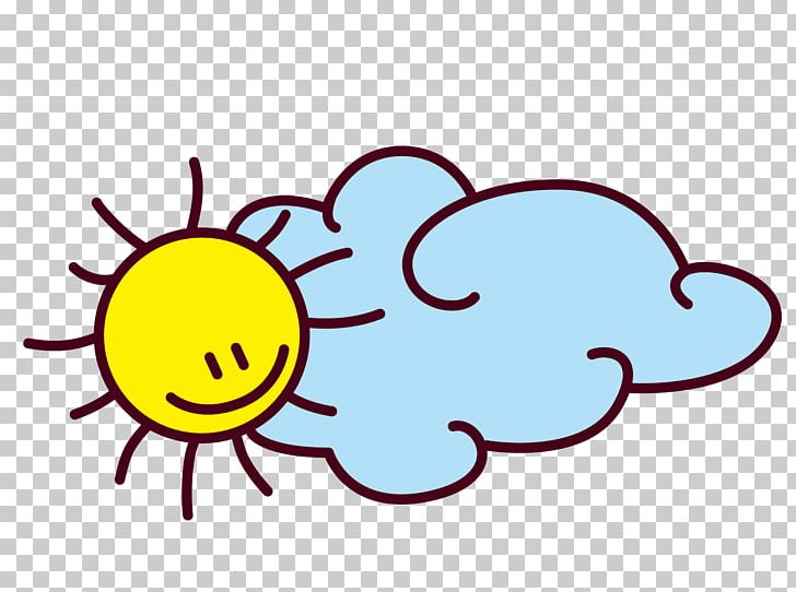 cartoon clouds with sun