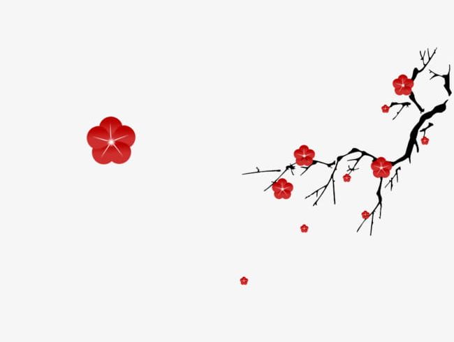 Chinese Style Red Plum Petals Creatives PNG, Clipart, Chinese, Chinese Clipart, Chinese Style, Creatives Clipart, Flower Free PNG Download