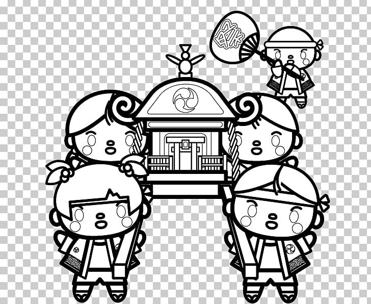 Black And White Mikoshi Visual Arts Child PNG, Clipart, Art, August, Black And White, Child, Coloring Book Free PNG Download