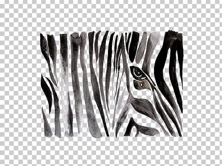 Zebra Black And White Watercolor Painting Drawing PNG, Clipart, Animal ...