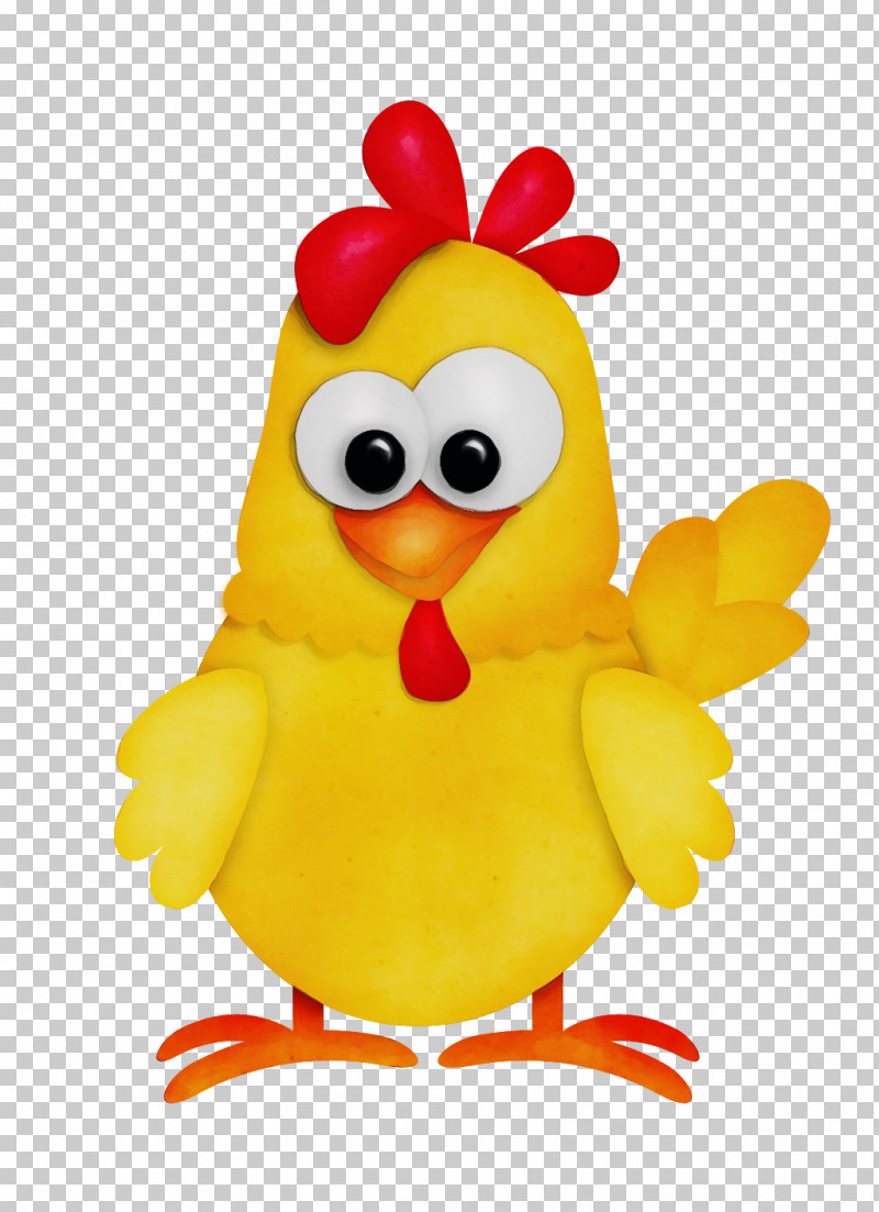 Chicken Rooster Yellow Toy Cartoon PNG, Clipart, Animal Figure, Animation, Bath Toy, Beak, Bird Free PNG Download