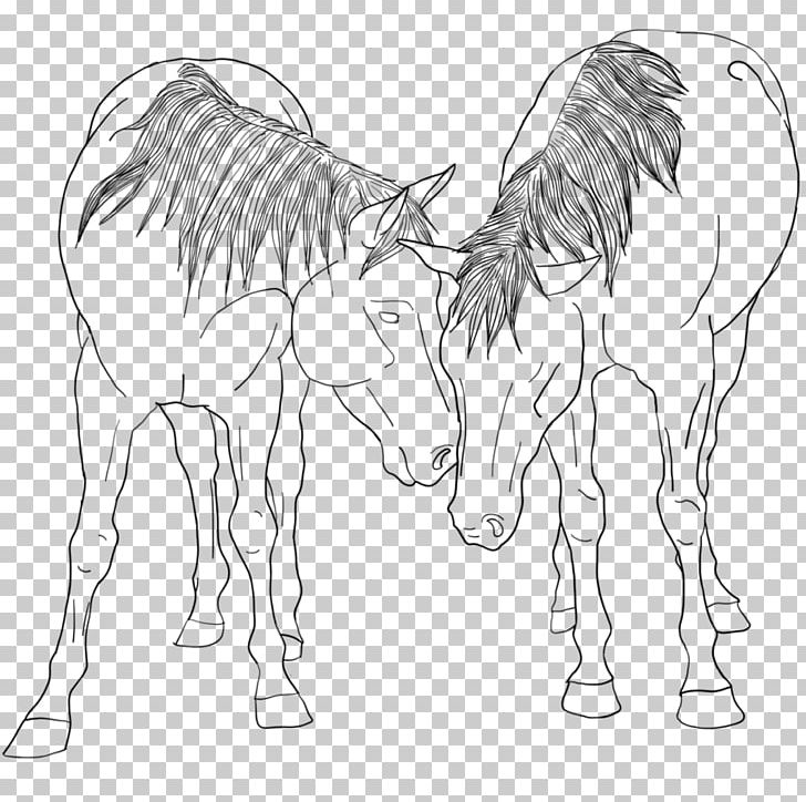 Mane Foal Mule Bridle Stallion PNG, Clipart, Artwork, Black And White, Bridle, Colt, Fictional Character Free PNG Download